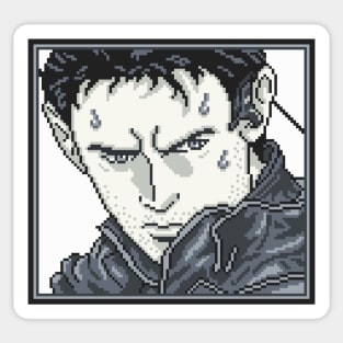 Resident Evil Chris Redfield Pixel Art Sticker